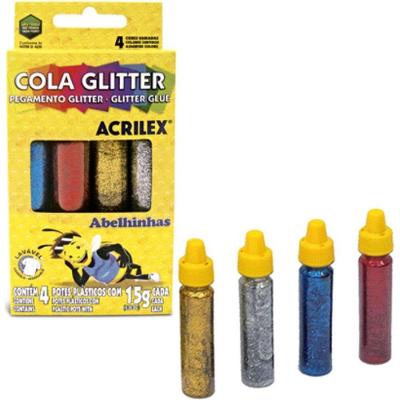 Cola Glitter Conjunto Com 4 Potes De 15g Acrilex R