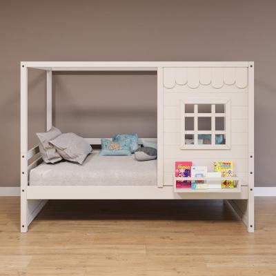 Cama Casinha Reta Madeira Maciça Branco Housin