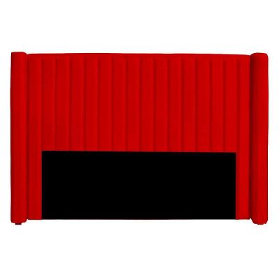 Cabeceira Casal Estofada Para Cama Box Alicia Veludo Cor Vermelho
