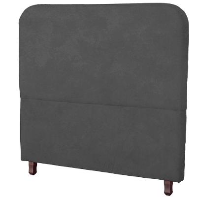 Cabeceira Casal King Size Estofada Para Cama Box Lizza Veludo Cor Cinza Chumbo