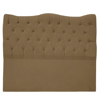 Cabeceira Casal King Size Estofada Para Cama Box Dunas Veludo Capuccino