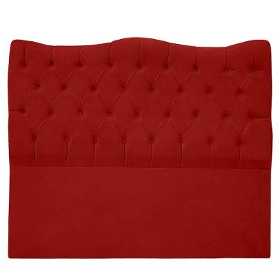 Cabeceira Casal King Size Estofada Para Cama Box Dunas Veludo Cor Marsala