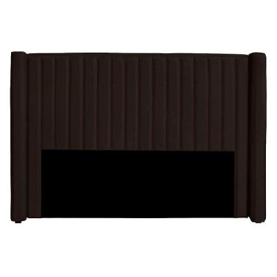 Cabeceira Casal King Size Estofada Para Cama Box Alicia Veludo Cor Marrom