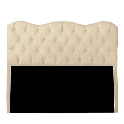 Cabeceira Casal King Size Estofada Para Cama Box Verona Veludo Cor Bege