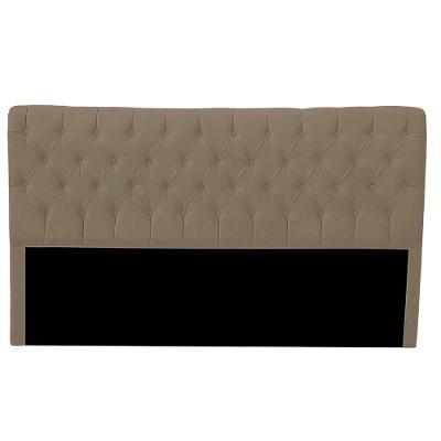 Cabeceira Casal Queen Estofada Para Cama Box Glass Veludo Cor Capuccino