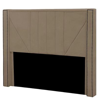 Cabeceira Casal King Size Estofada Para Cama Box Toronto Veludo Cor Capuccino.