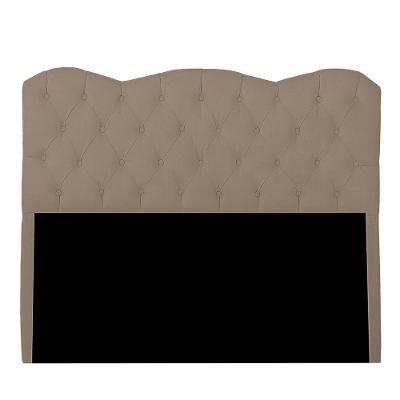 Cabeceira Casal King Size Estofada Para Cama Box Verona Veludo Capuccino
