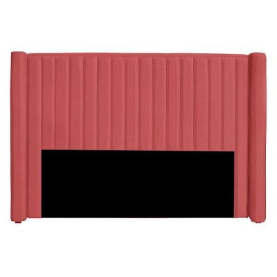 Cabeceira Casal Queen Size Estofada Para Cama Box Alicia Veludo Cor Rose