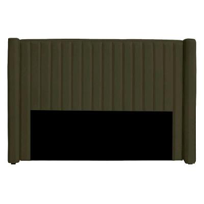 Cabeceira Casal Queen Size Estofada Para Cama Box Alicia Veludo Cor Chocolate.