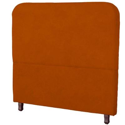 Cabeceira Casal Queen Estofada Para Cama Box Lizza Veludo Cor Terracota