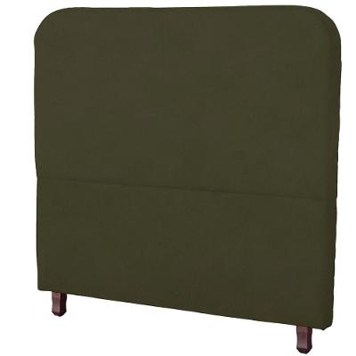Cabeceira Casal Queen Estofada Para Cama Box Lizza Veludo Cor Chocolate