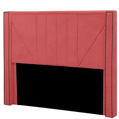 Cabeceira Casal Queen Estofada Para Cama Box Toronto Veludo Cor Rose