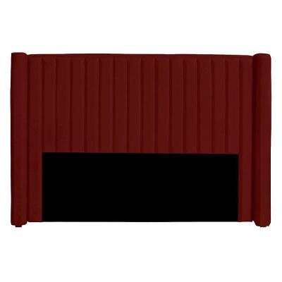 Cabeceira Casal Queen Size Estofada Para Cama Box Alicia Veludo Cor Marsala