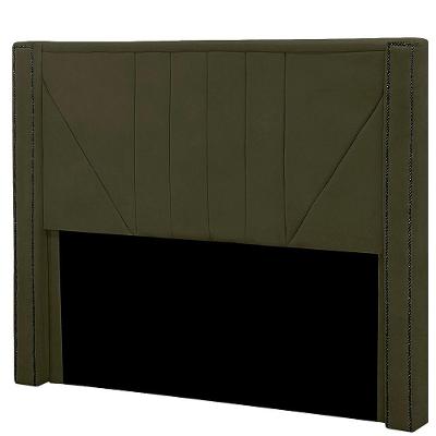 Cabeceira Casal Queen Estofada Para Cama Box Toronto Veludo Cor Chocolate