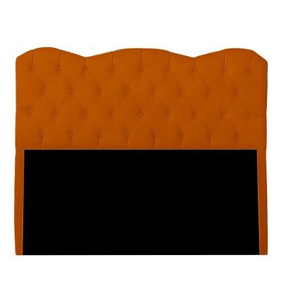 Cabeceira Casal Queen Estofada Para Cama Box Verona Veludo Cor Terracota