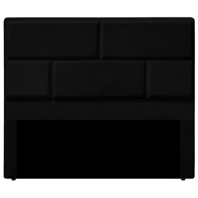 Cabeceira Casal Queen Estofada Para Cama Box Jade Veludo Preto