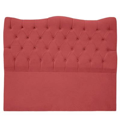 Cabeceira Casal Queen Para Cama Box Estofada Dunas Veludo Cor Rose