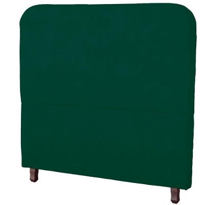 Cabeceira Casal Queen Estofada Para Cama Box Lizza Veludo Cor Verde Esmeralda