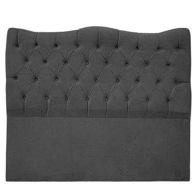 Cabeceira Casal Queen Para Cama Box Estofada Dunas Veludo Cor Preto