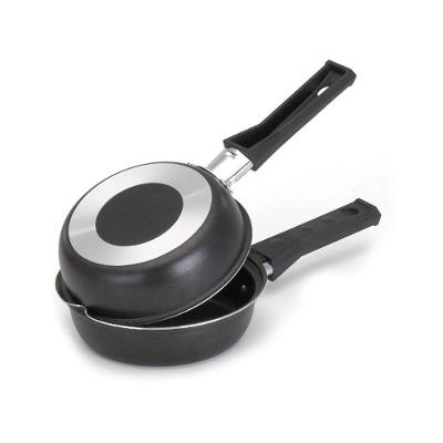 Frigideira Dupla Hamburgueira E Omeleteira Antiaderente 14 Cm Preto