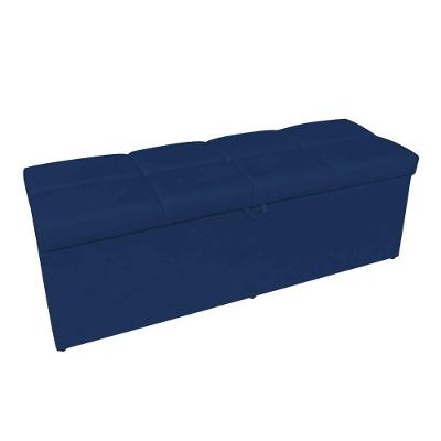 Calçadeira Nina 140 Cm Suede Azul Marinho