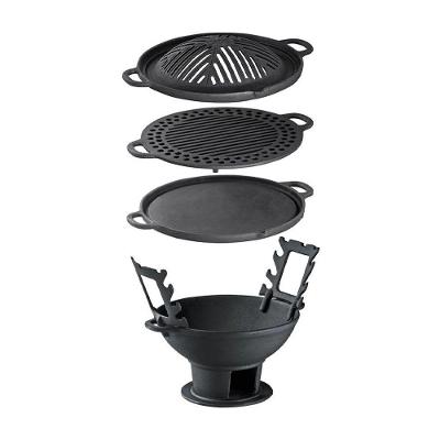 Churrasqueira Gengis-kan em Ferro Fundido Completa 32Cm