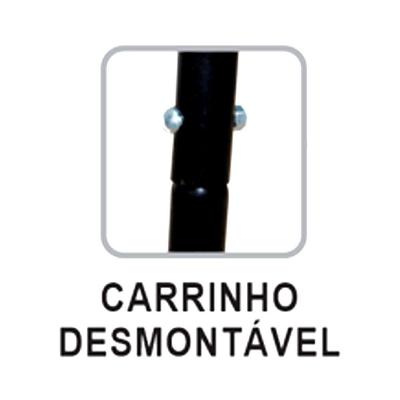Churrasqueira Master Grill Inox Grelha E Carrinho 94x38x30cm