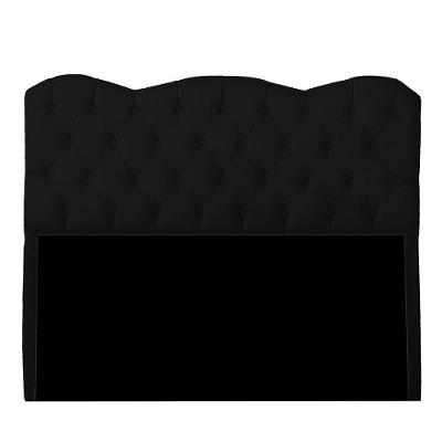 Cabeceira Casal Estofada Para Cama Box Verona Veludo Cor Preto