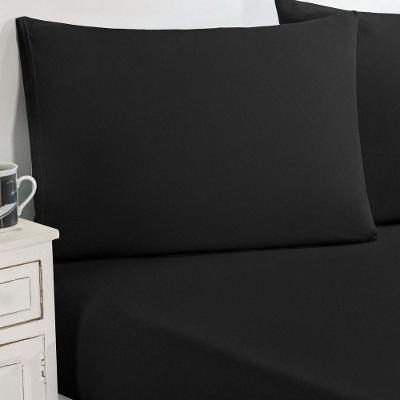 Jogo De Cama Malha Lençol 100% Algodão Gran Moratta 2 Peças Solteiro - Preto.
