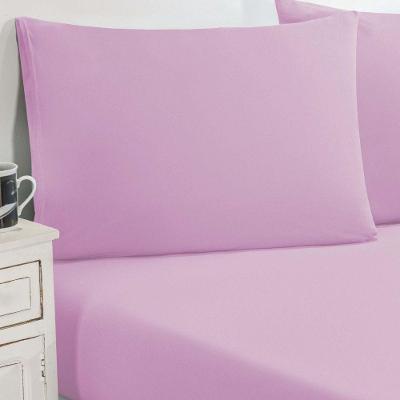 Jogo De Cama Malha Lençol 100% Algodão Gran Moratta 2 Peças Solteiro - Rosa Bebê.