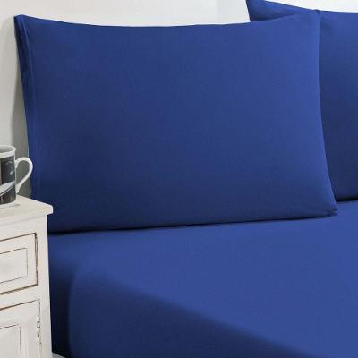Jogo De Cama Malha Lençol 100% Algodão Gran Moratta 2 Peças Solteiro - Azul Royal.