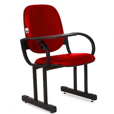 01 Cadeira Para Auditório Com Prancheta Linha Dallas Auditório Vermelho
