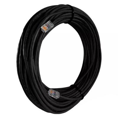 Cabo De Rede Cat 5e Mpt Interno E Externo 35 Metros U/utp 4p X 24awg | Preto Com Conectores