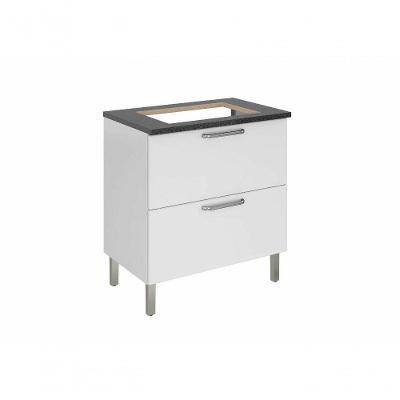 Balcão Cozinhas Itatiaia Tarsila Para Cooktop 4 Bocas 1 Porta Horizontal E 1 Gaveta Branco