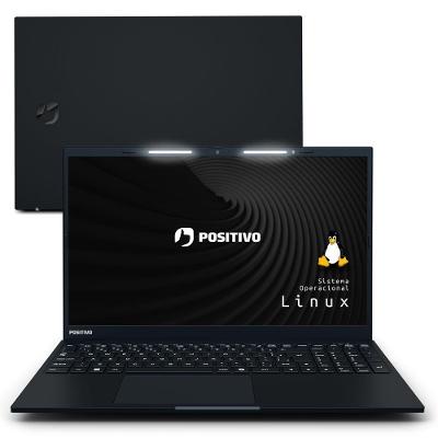 Notebook Positivo Vision R15 AMD Ryzen5-5500ULinux 16GB RAM 512GB SSD 15.6” Full HD Lumina Bar Preto