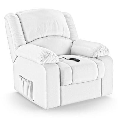 Poltrona Do Papai Reclinável Melim Controle Power Elétrico Sintético Pu Fh1 - D'rossi Cor Branco