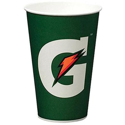 100 Copos Gatorade 400 Ml 14oz Papel - Pacote Com 100 Un Original Gatorade® Usa