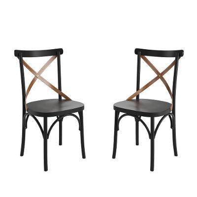 Conjunto 2 Cadeiras De Madeira Maciça Apaixone X Preto