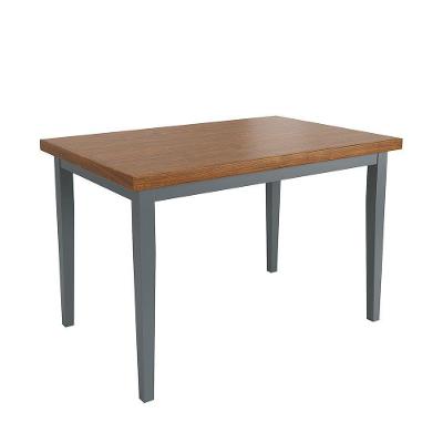 Mesa Colors Em Madeira Maciça Retangular 4 Lugares - 120 X 80cm Cinza