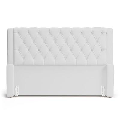 Cabeceira E Calçadeira Báu Queen Size Atena 160cm Capitonê Sintético Branco - Desk Design