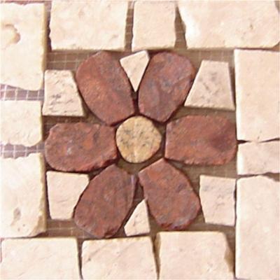 Tozetto Mosaico Fiore Rosso - 13x13cm
