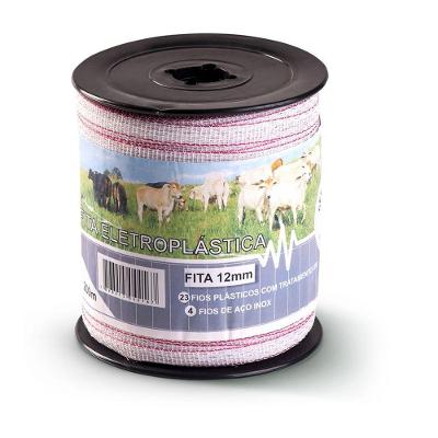 Fita Eletroplástica Cerca Elétrica 12mm 200m Zebu