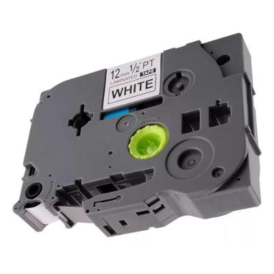 Fita Tze Tz 231 Compatível P/ Rotulador Brother 12mm Colors Branco