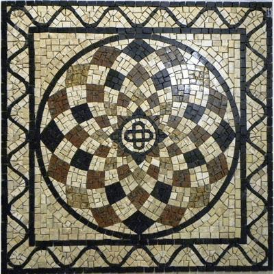 Piso Em Mosaico Romano Semente De Girassol Colorato I Tamanho 150cm