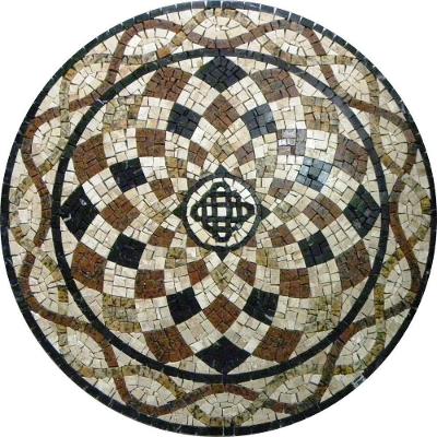 Piso Em Mosaico Romano Semente De Girassol Colorato Ii Tamanho 90cm