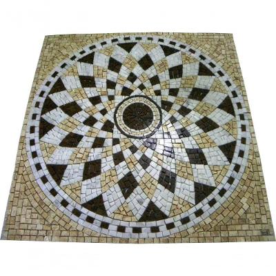 Piso Em Mosaico Romano Semente De Girassol Ii Tamanho 80cm