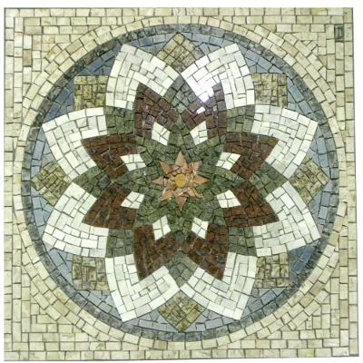 Mandala Indiana Piso Mosaico Estrela Do Oriente Tamanho 150cm