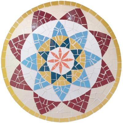 Mandala Indiana I Piso Mosaico Ceramico Tamanho 80cm