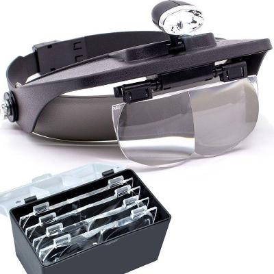 Lupa de Cabeça 4 Lentes e Luz Led GT123 - Lorben