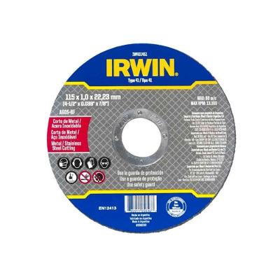 Disco Corte Fino Metal/inox 4.1/2x1,0mmx7/8" - Irwin